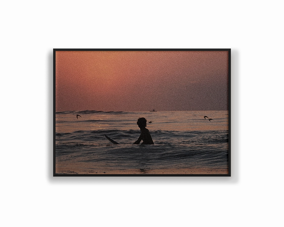 Film Series - One Sunsetmodern abstract painting decor