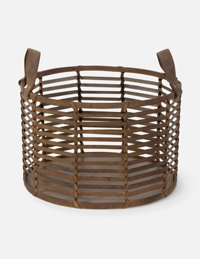 Finn Leather Basket by Regina Andrewhome decor ,wall decor 