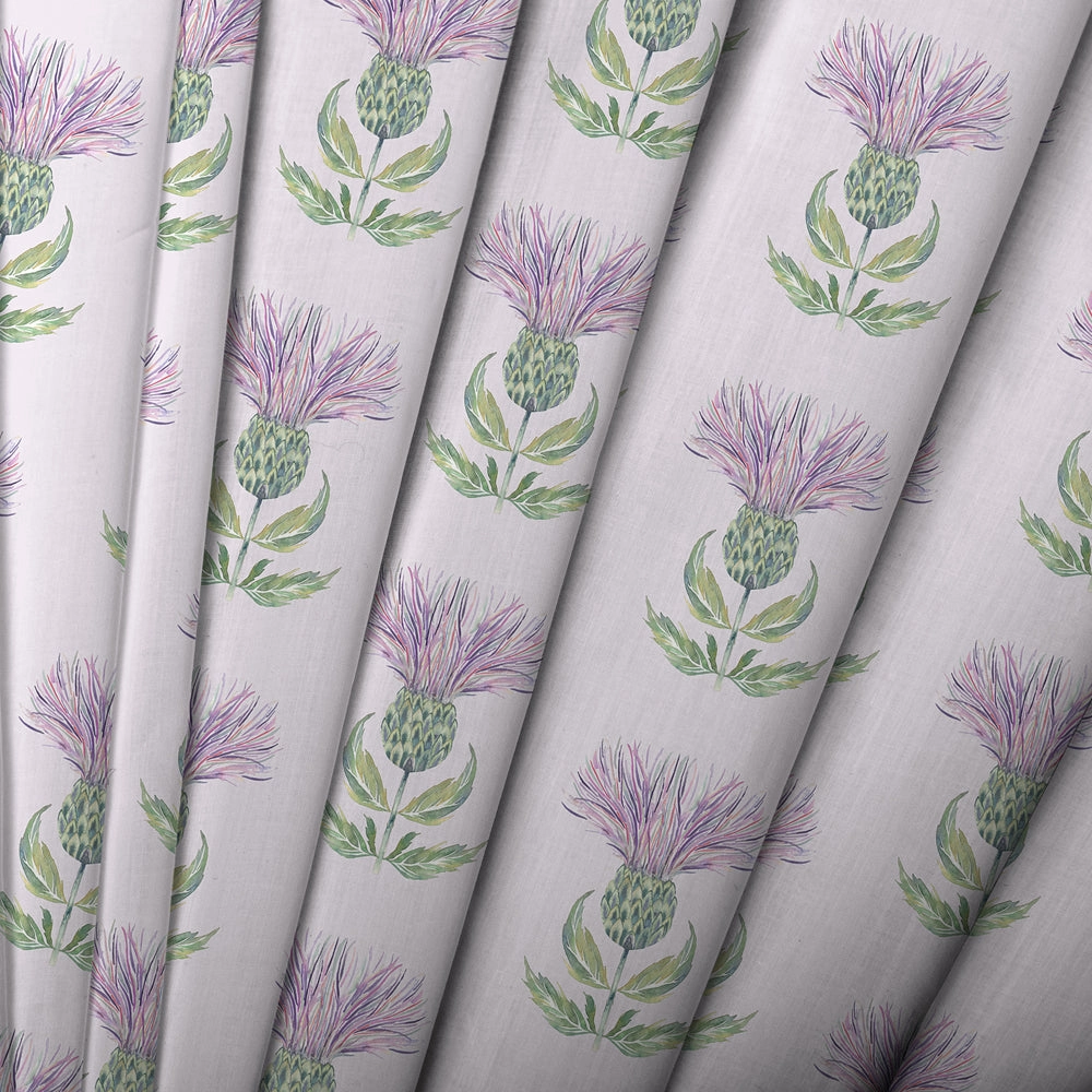 Firth Printed Cotton Made to Measure Roman Blinds Granite Cream