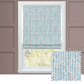 Fishing Net Printed Cotton Made to Measure Roman Blinds Cobalthome decor ,wall decor 