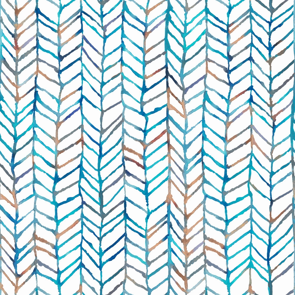 Fishing Net Printed Cotton Made to Measure Roman Blinds Cobalt