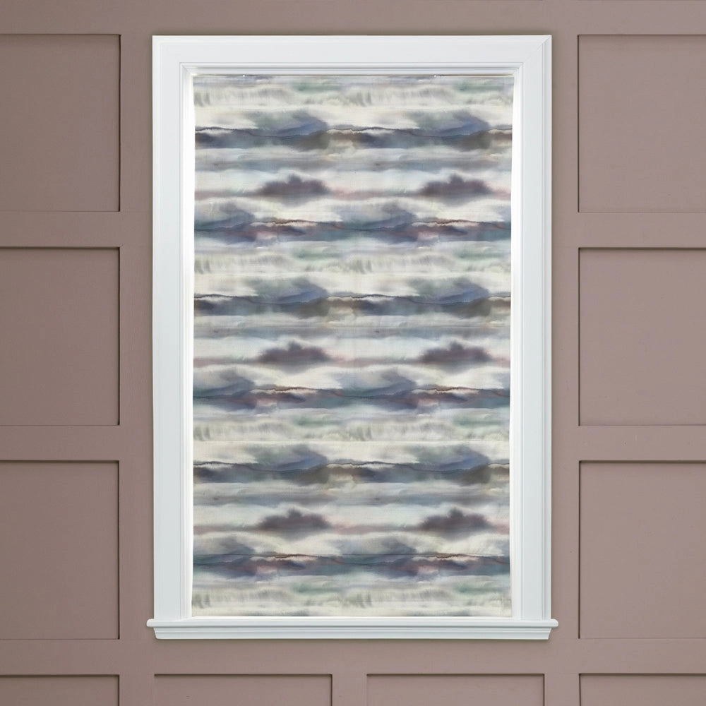 Fjord Printed Cotton Made to Measure Roman Blinds Slate