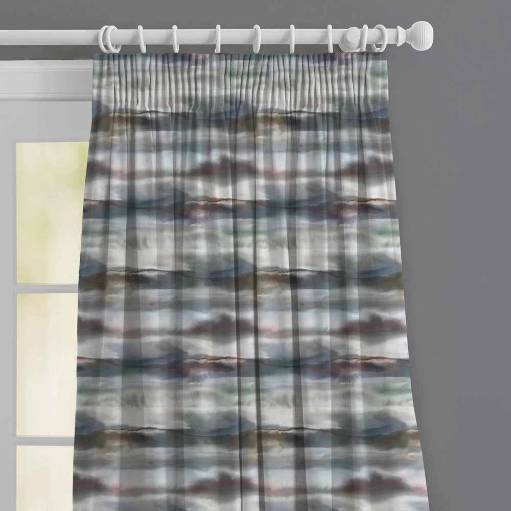 Fjord Printed Made to Measure Curtains Slate