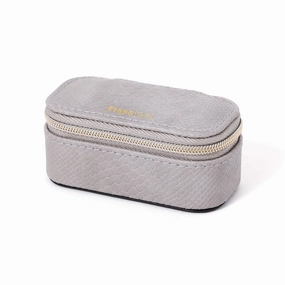 Flavia Mini Travel Jewelry box  Greydecorative storage box ,stackable storage box 