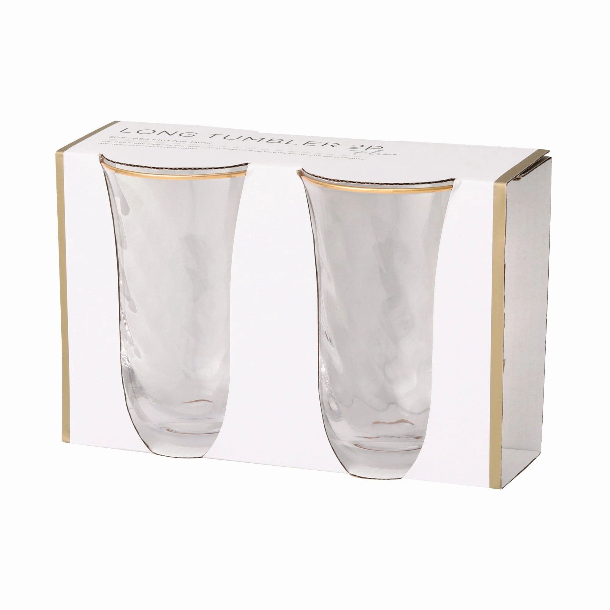 Fleur Long Tumbler 2P Clearglass cups ,personalized mugs 