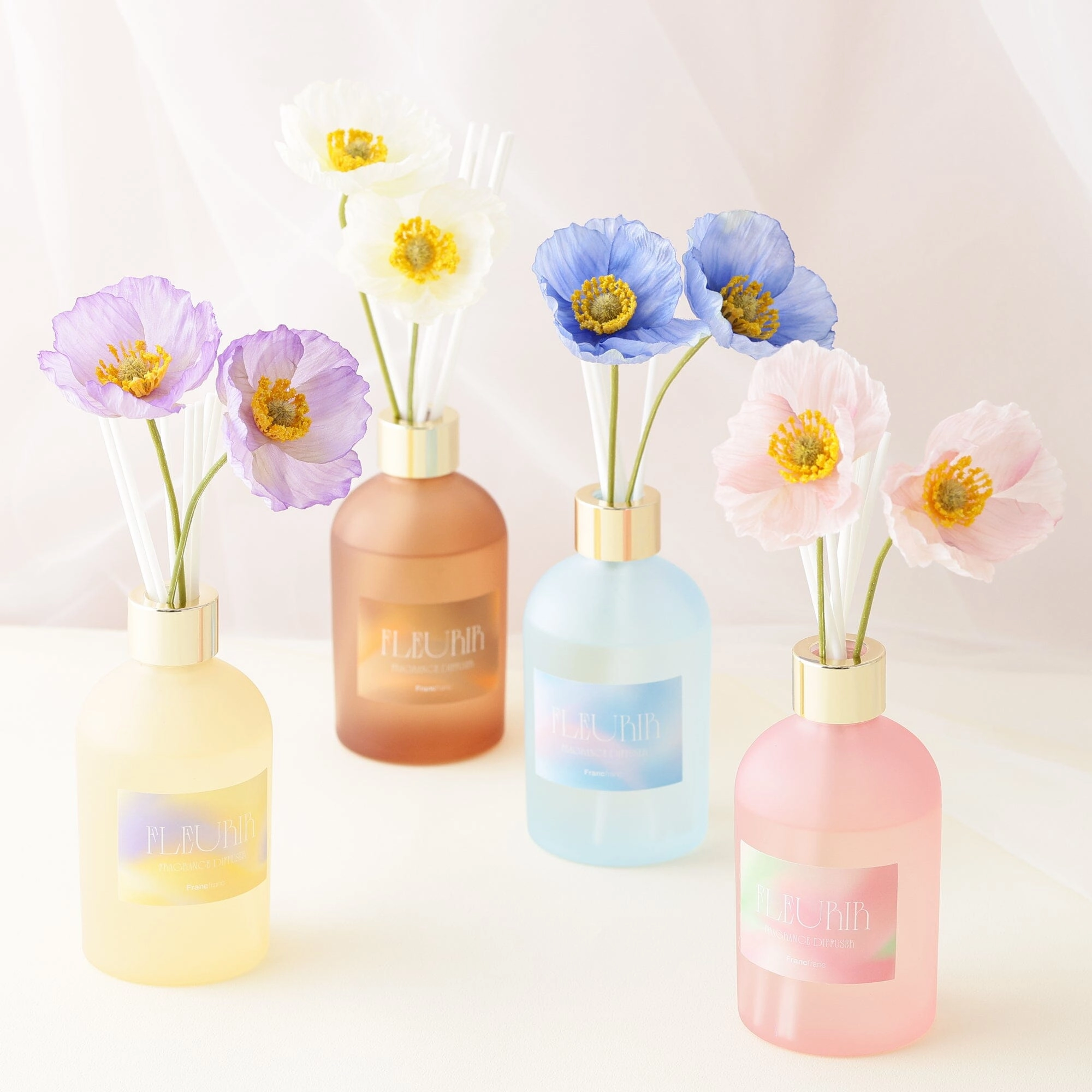 Fleurir Fragrance Diffuser  Brown (Refreshing Green And Floral Scent)