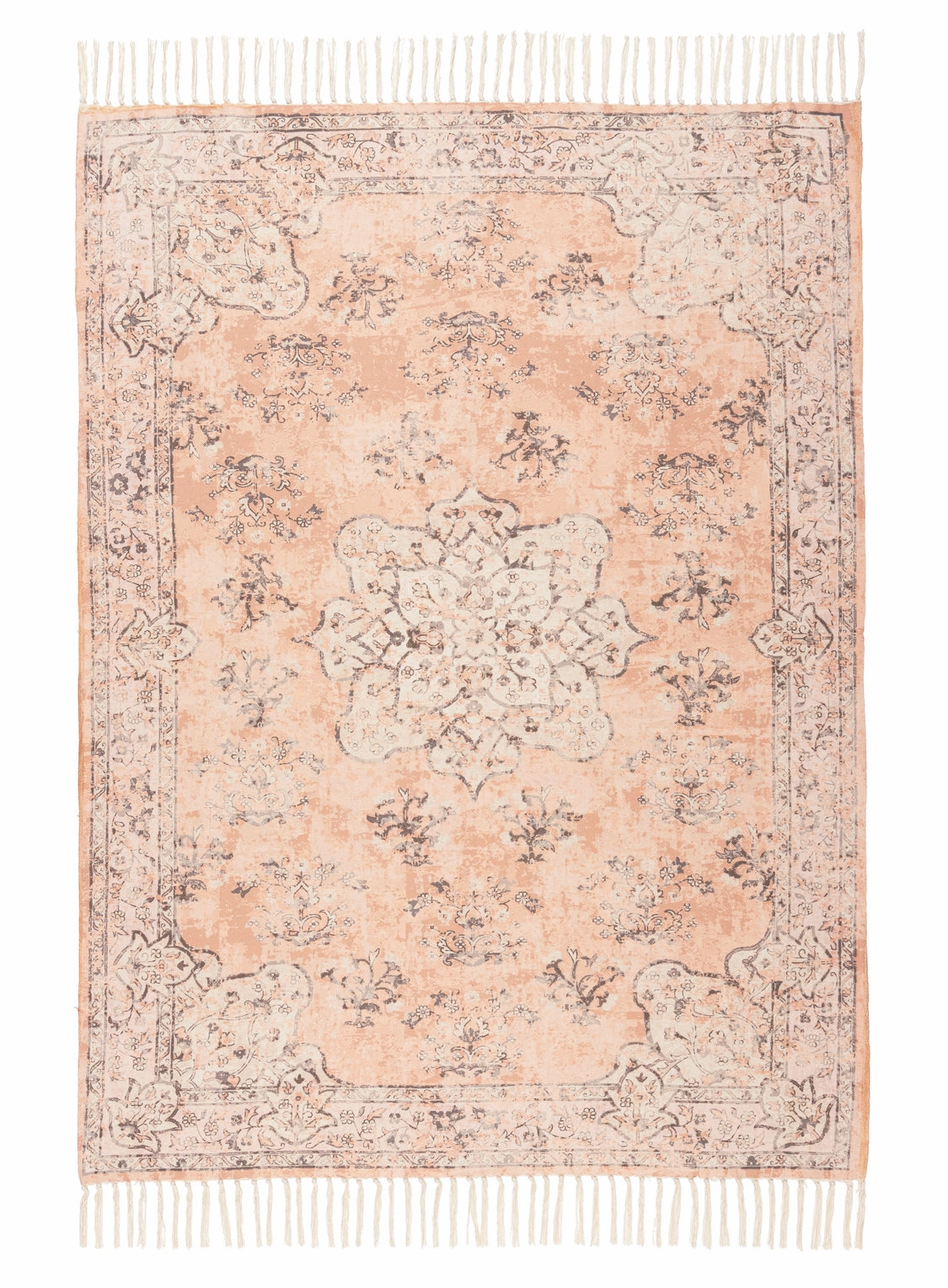 Flora Peach Boho Picnic Rugmodern color block patchwork rug