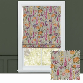 Florabunda Printed Cotton Made to Measure Roman Blinds Russet/Beigehome decor ,wall decor 
