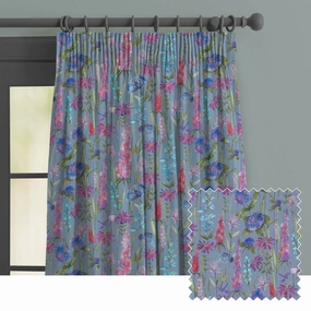 Florabunda Printed Made to Measure Curtains Bluebellbedding sets ,throw blankets 