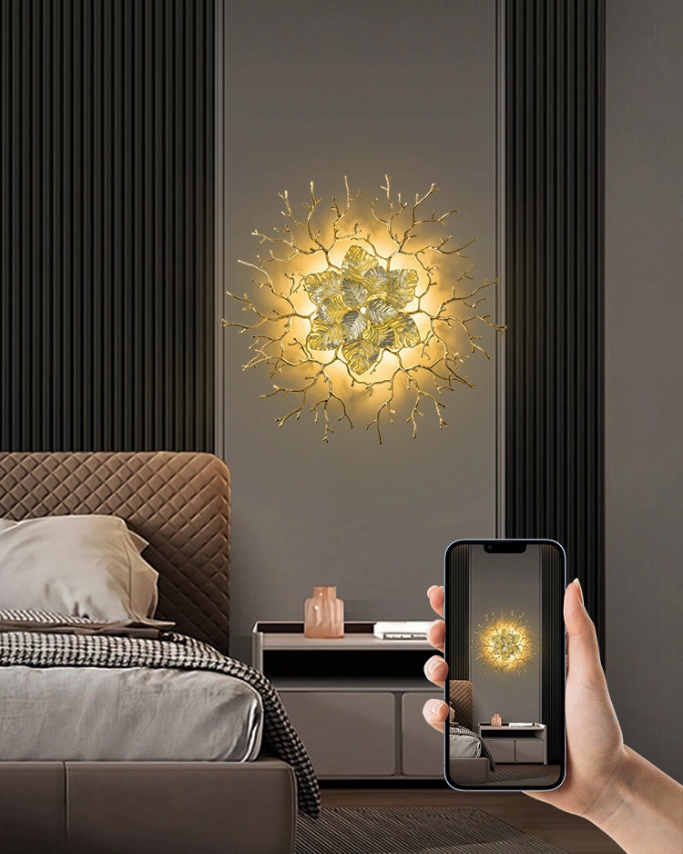 Floral Crystal LED Wall Light