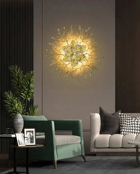Floral Crystal LED Wall Lightmodern wall lamp,smart wall lamp