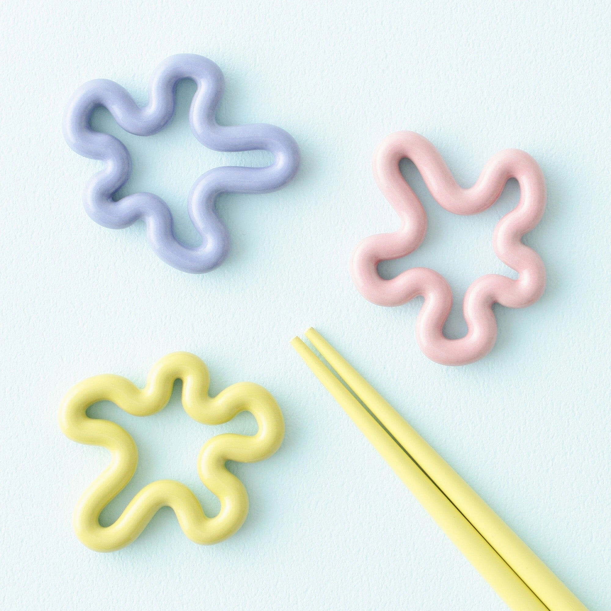 Flower Chopstick Rest Purple