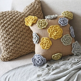 Flower Crochet Throw Cushion Coverhome decoration ,modern home decor 