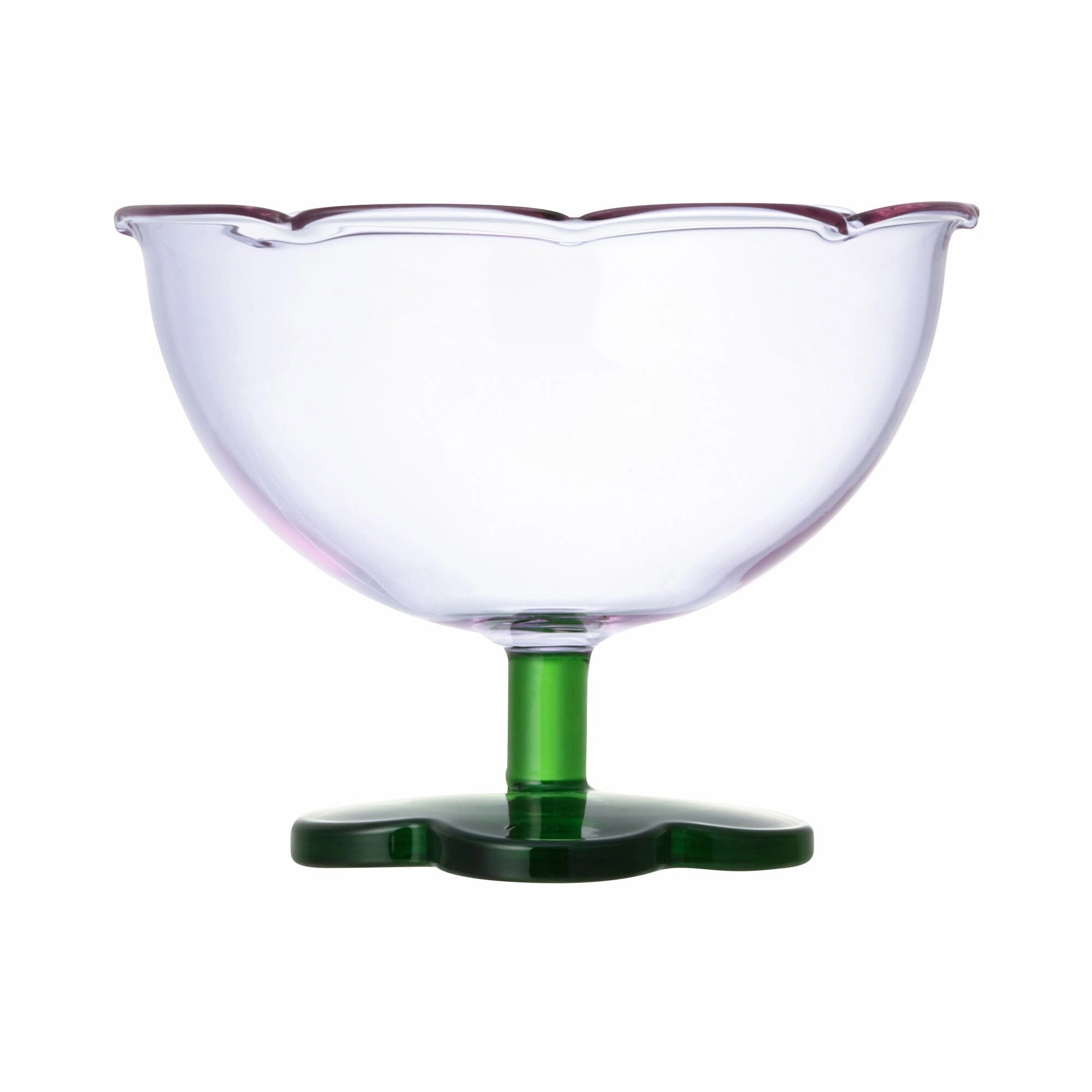 Flower Dessert Glass Purple