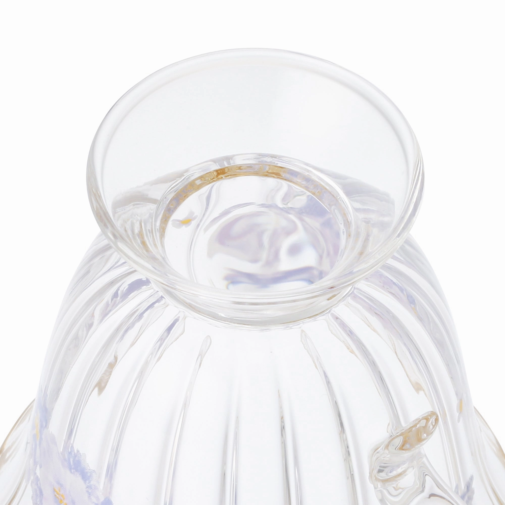 Flower Frill Glass Mug Purple