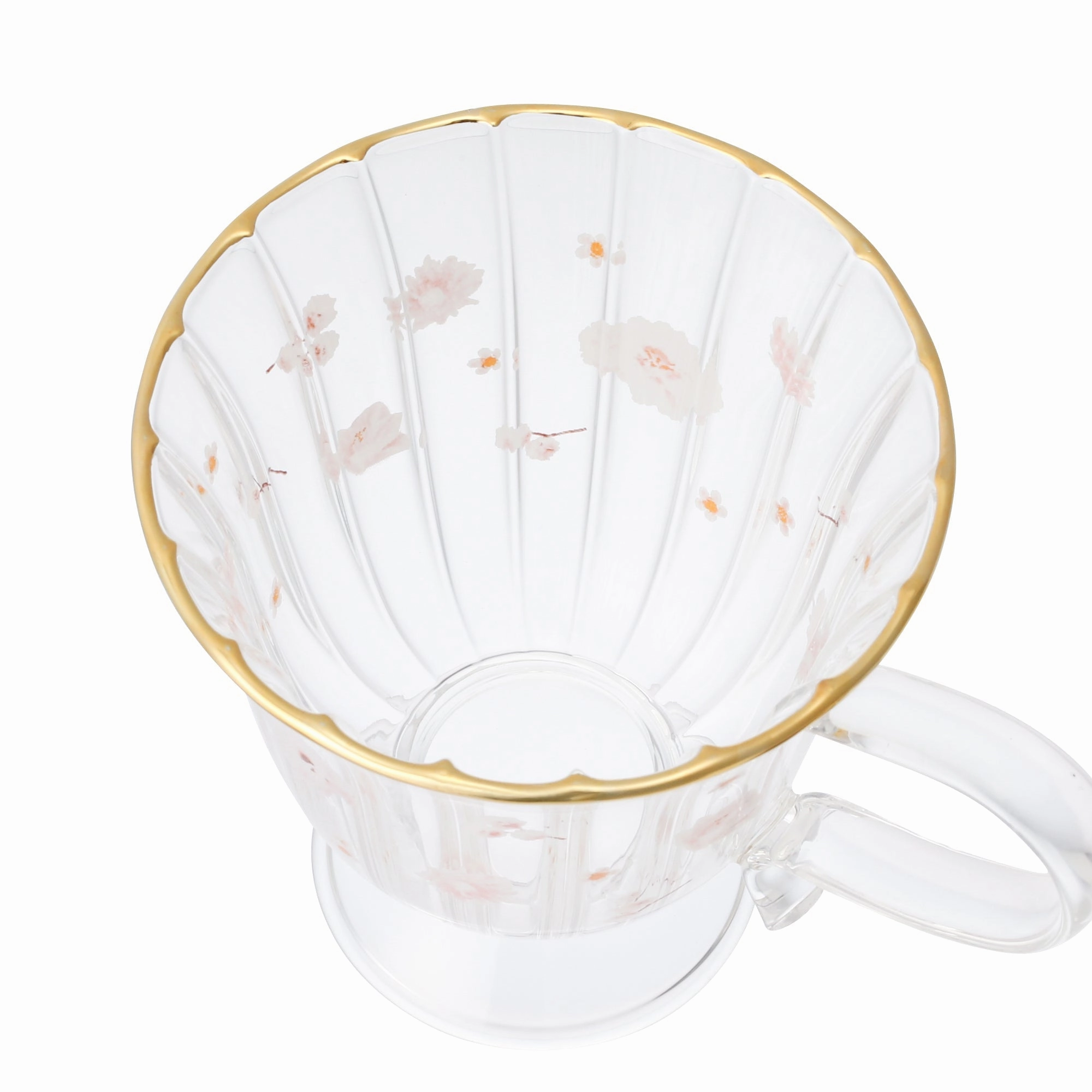 Flower Frill Glass Mug White
