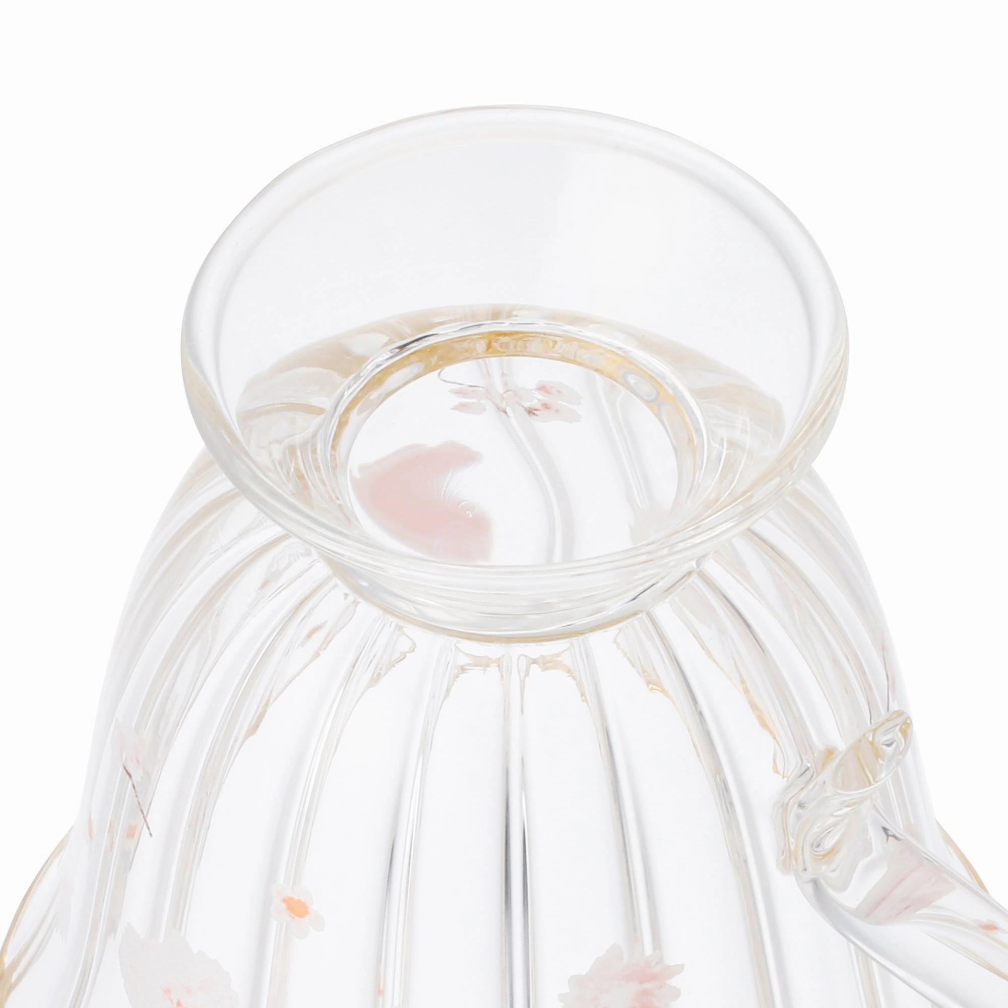 Flower Frill Glass Mug White