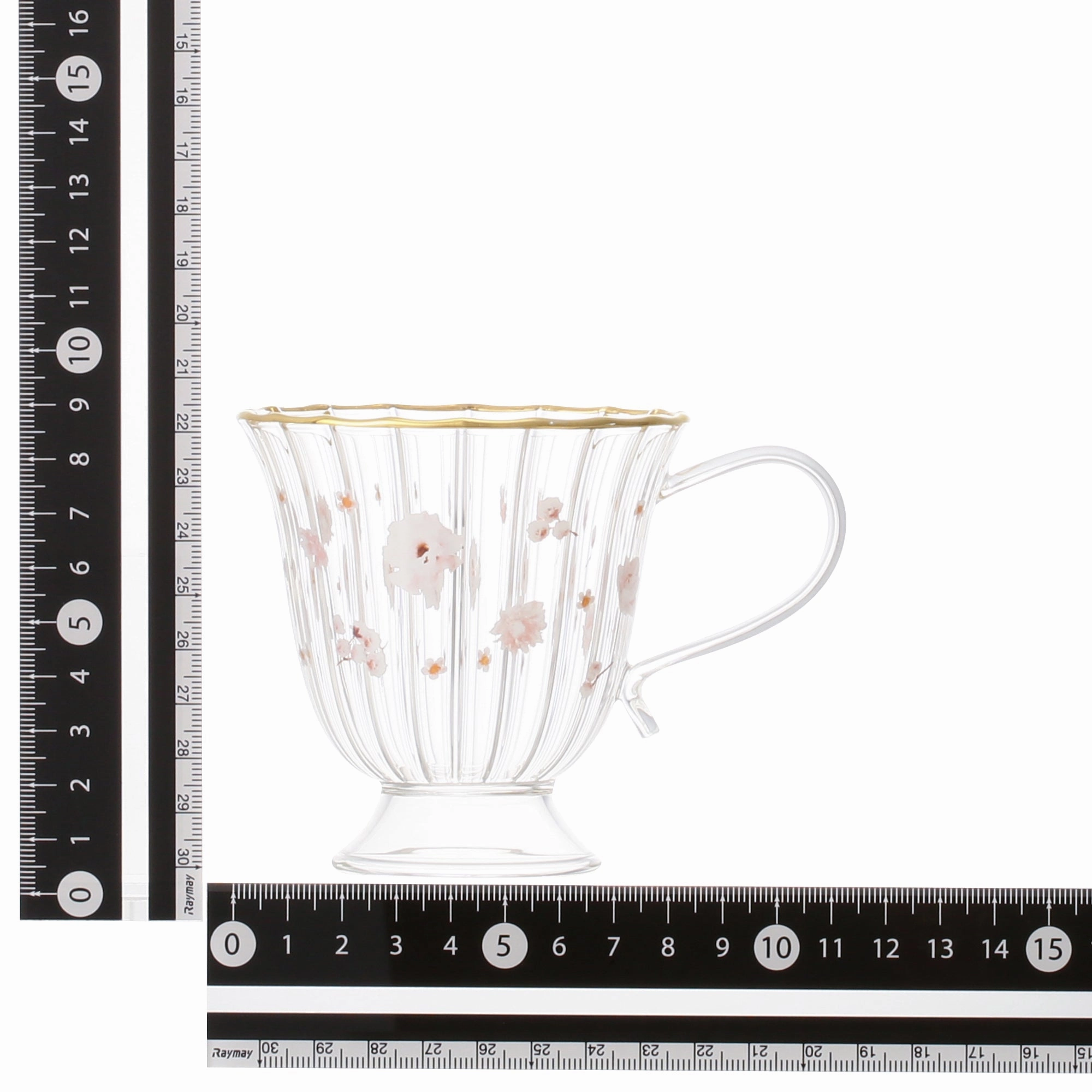 Flower Frill Glass Mug White