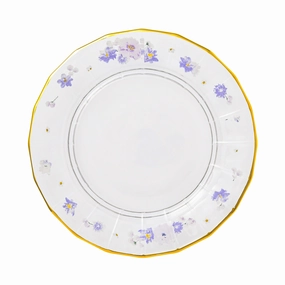Flower Frill Glass Plate Purplehand-painted ceramic bowl