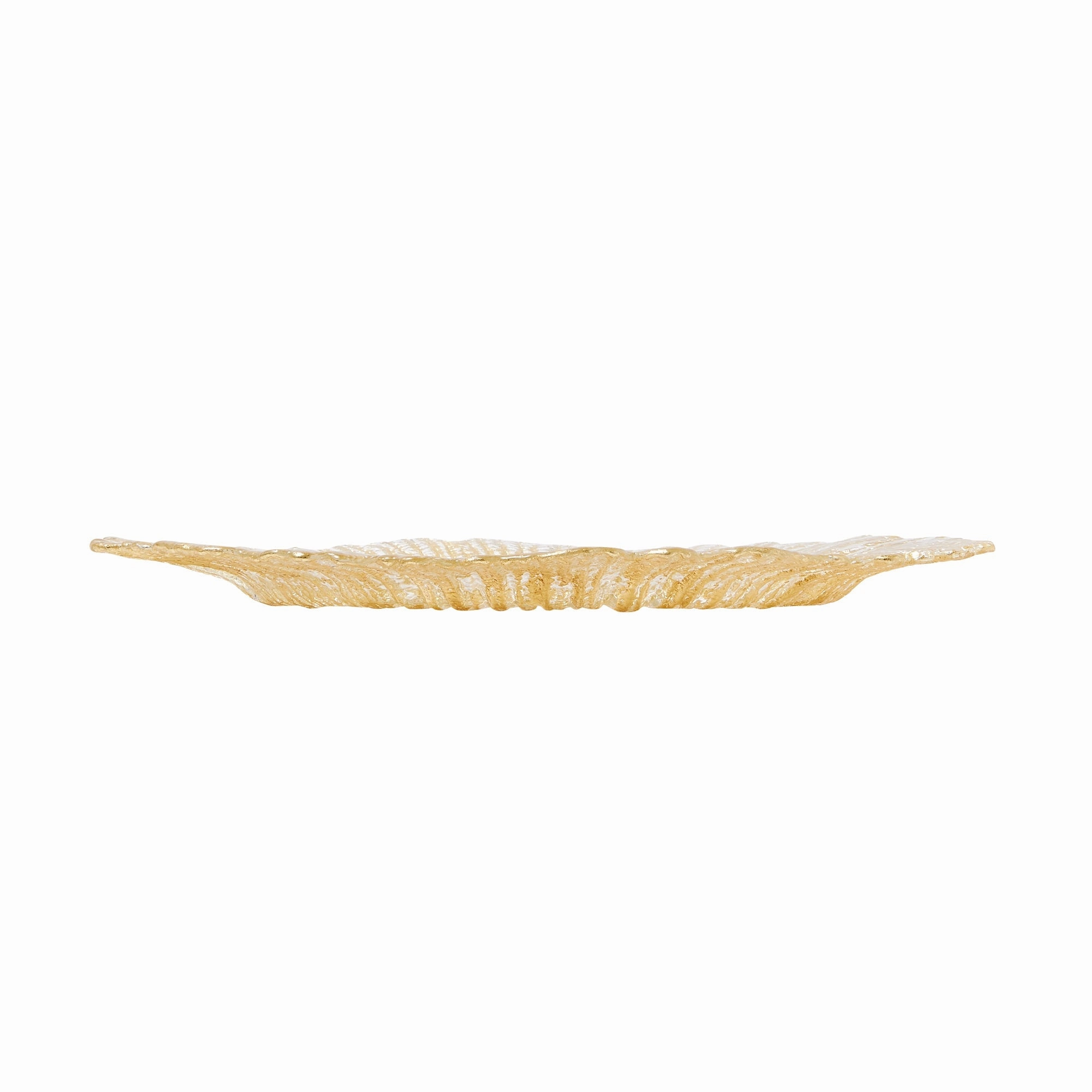 Flower Glass Plate Large Gold