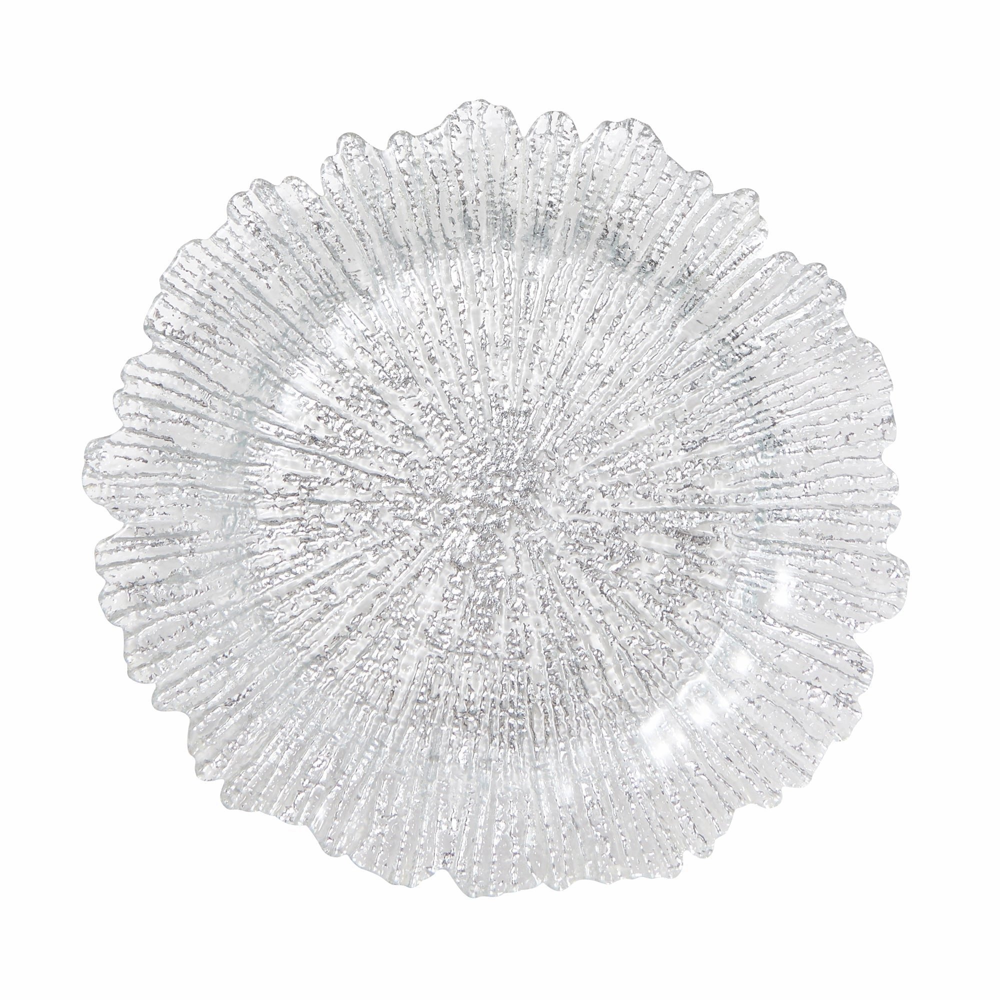 Flower Glass Plate Large Silverhand-painted ceramic bowl