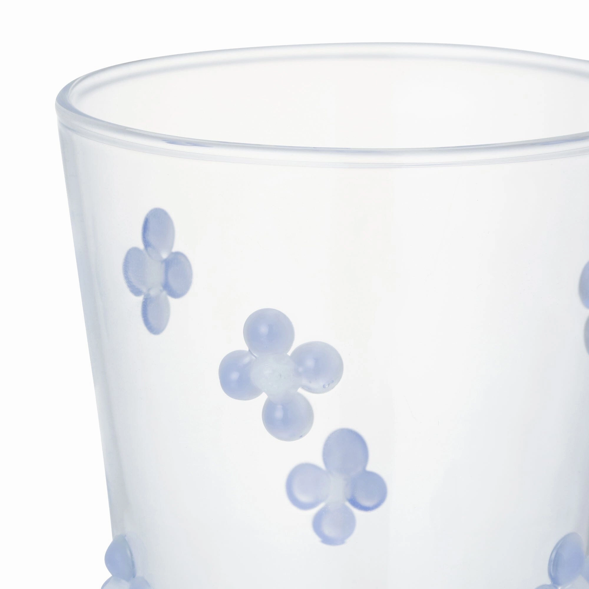 Flower Glass Tumbler Purple