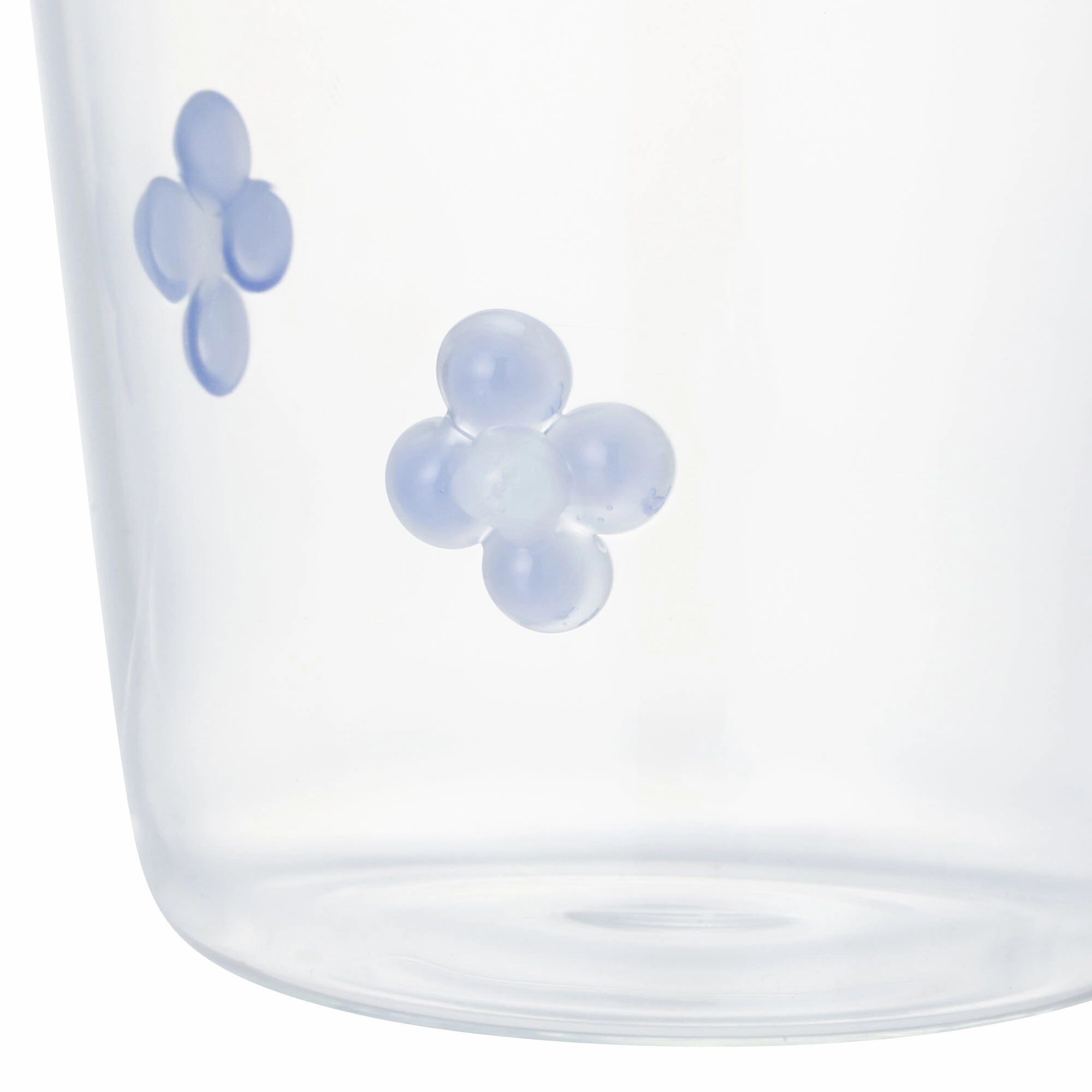 Flower Glass Tumbler Purple