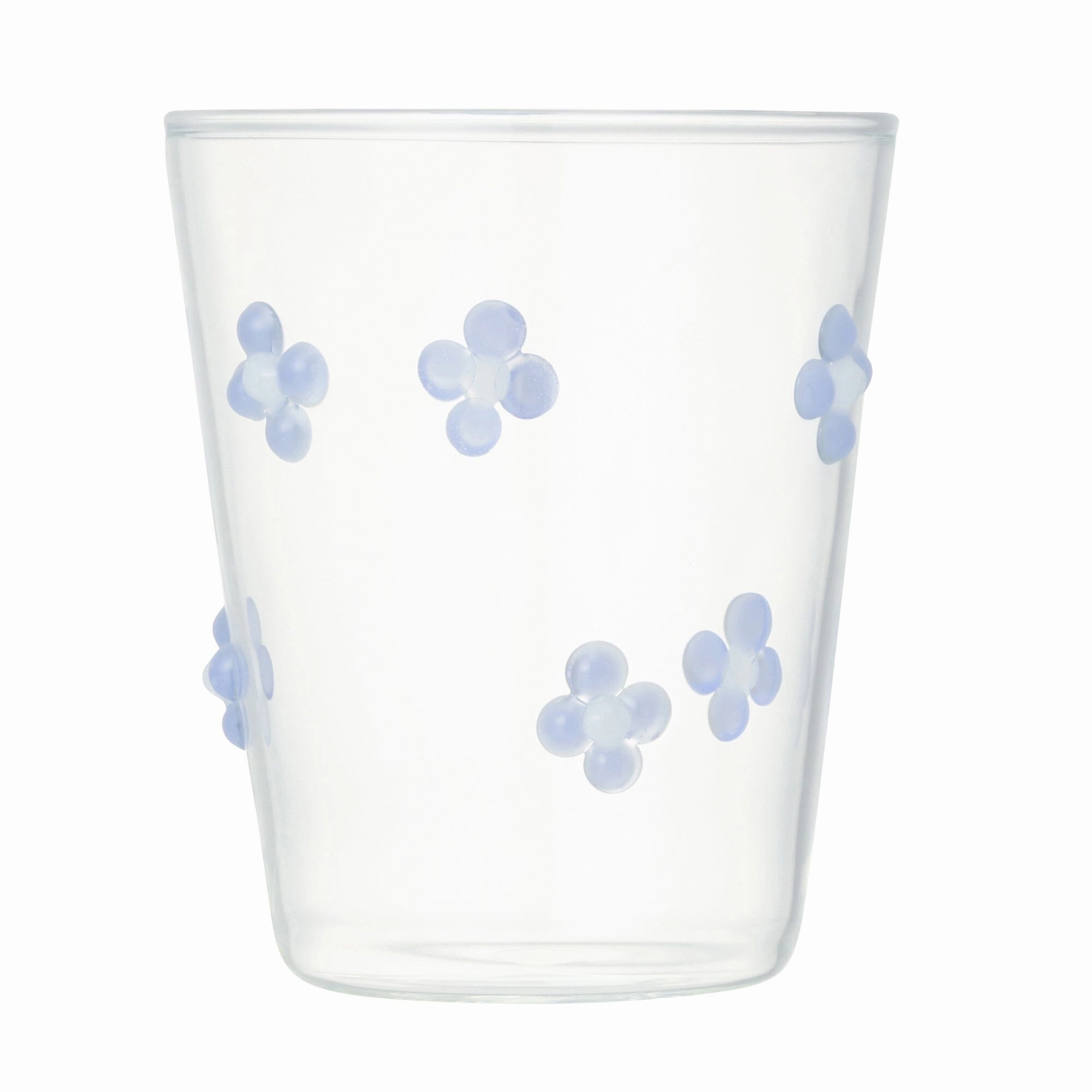 Flower Glass Tumbler Purple