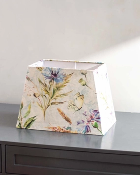 Flower Printed Cotton Tapered Rectangle Lamp Shademodern wall lamp,smart wall lamp