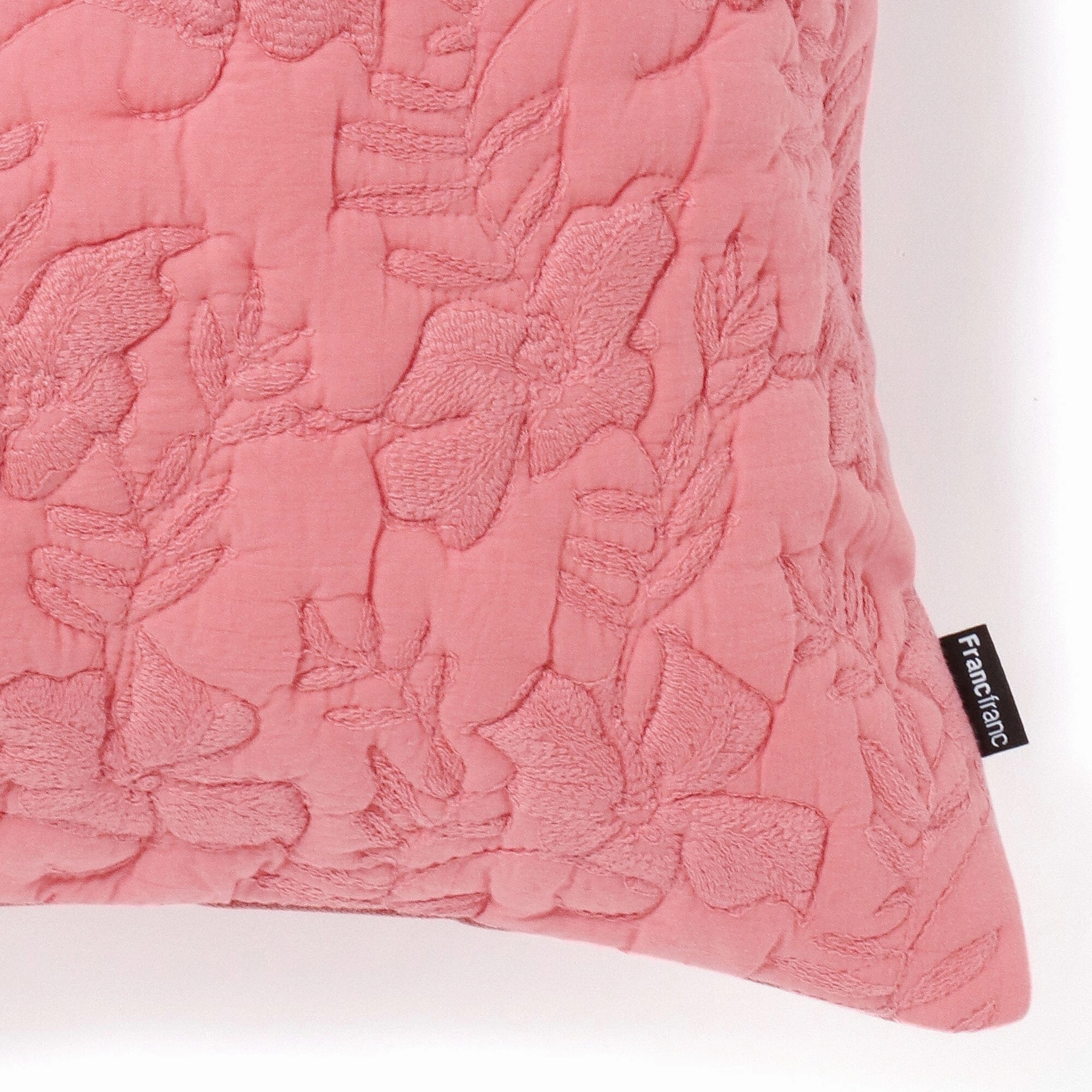 Flower Quilt Cushion Cover 450 x 450  Pink