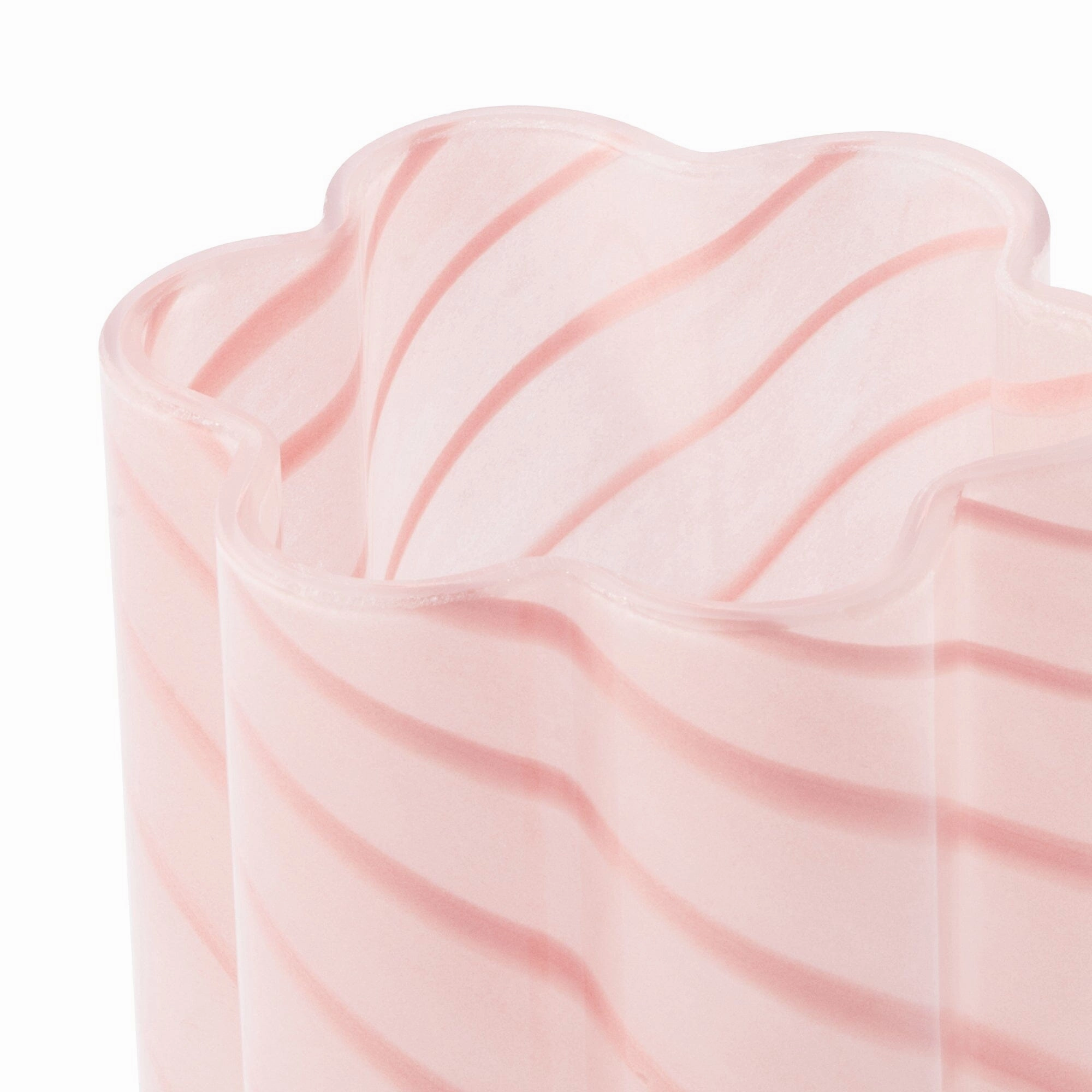 Flower Stripe Flower Vase Light Pink