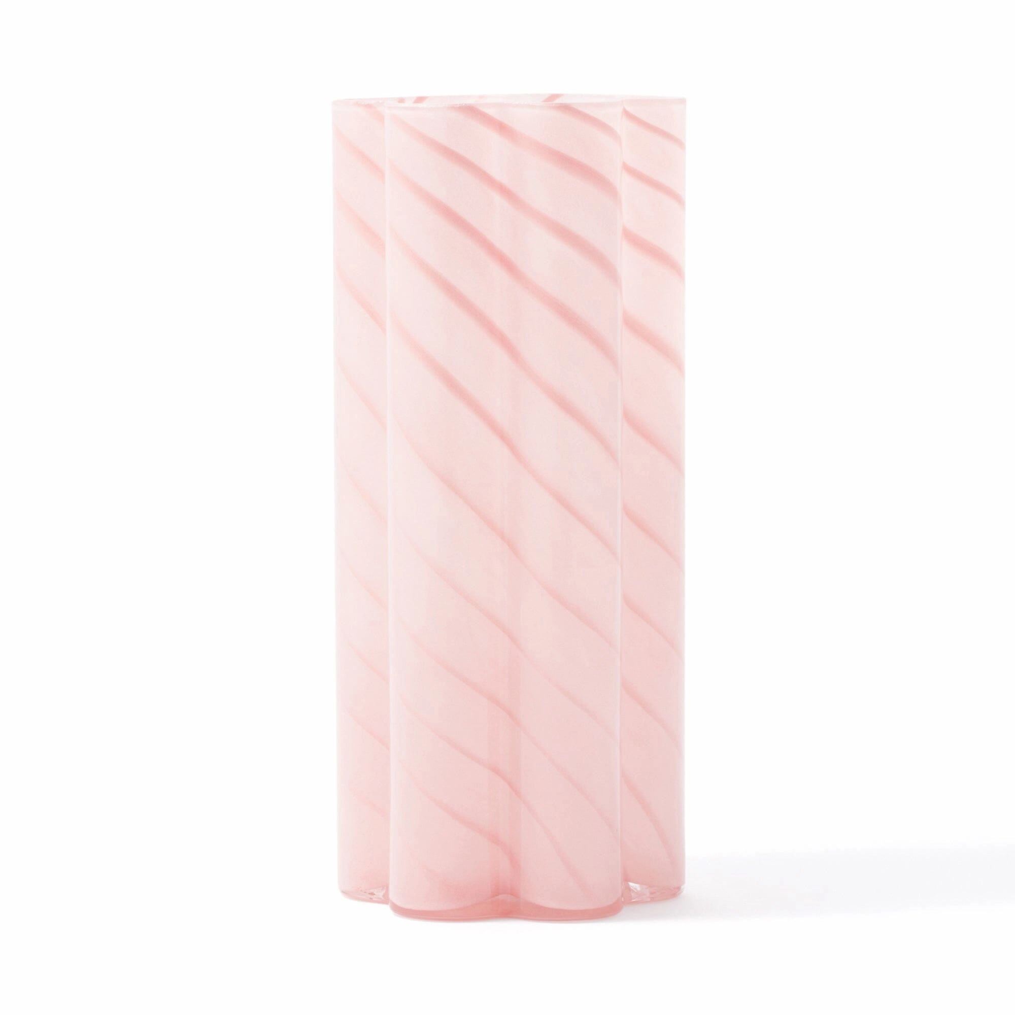 Flower Stripe Flower Vase Light Pink