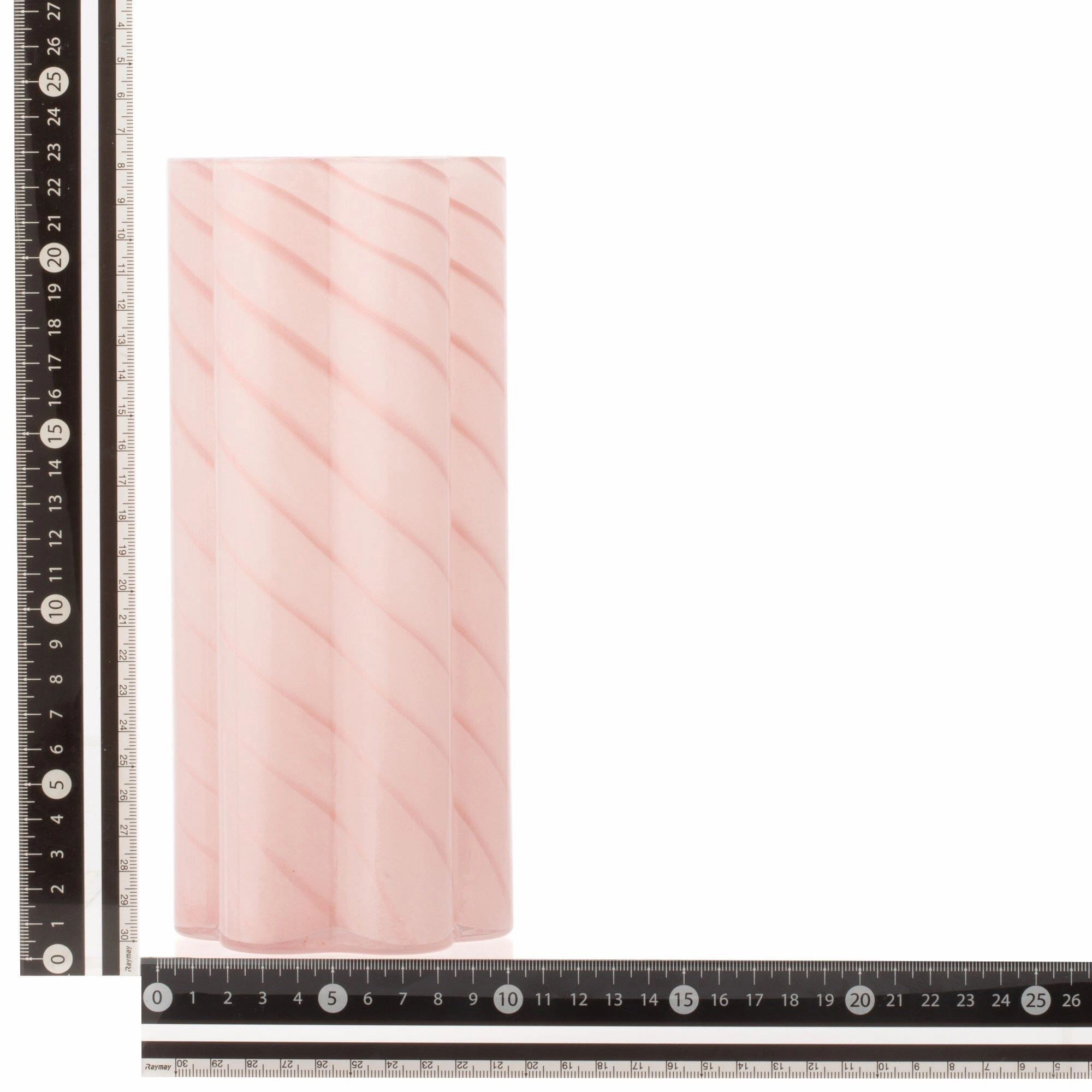 Flower Stripe Flower Vase Light Pink