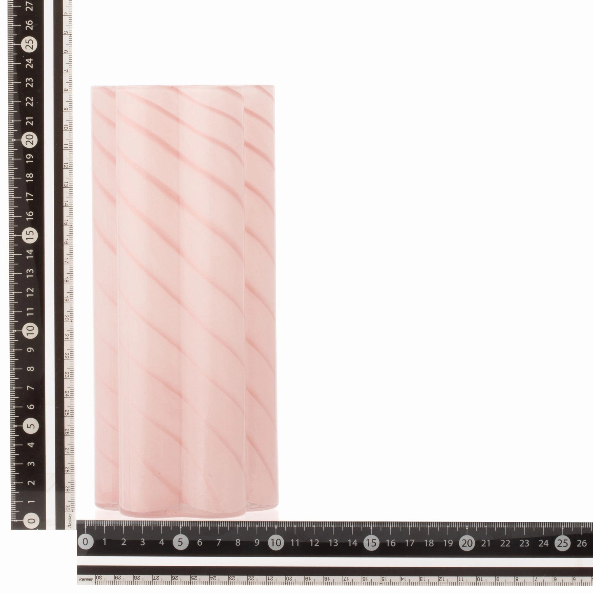 Flower Stripe Flower Vase Light Pink