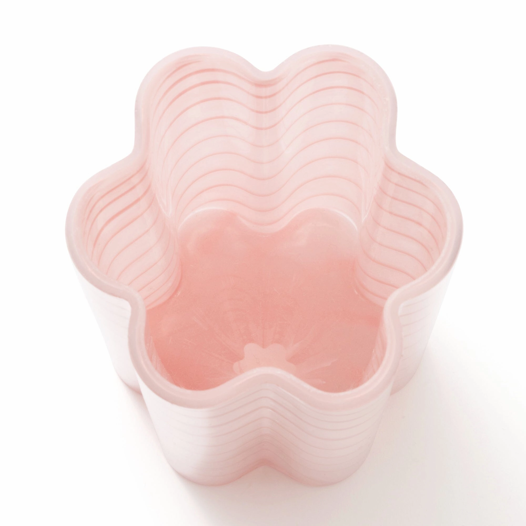 Flower Stripe Flower Vase Light Pink