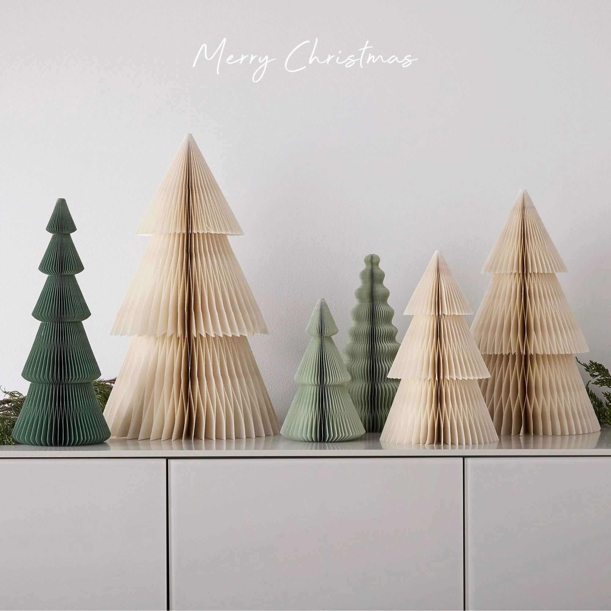 Foldable Honeycomb Paper Christmas Trees