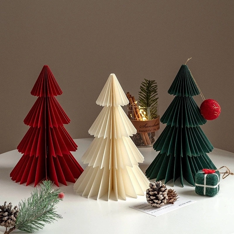 Foldable Honeycomb Paper Christmas Trees
