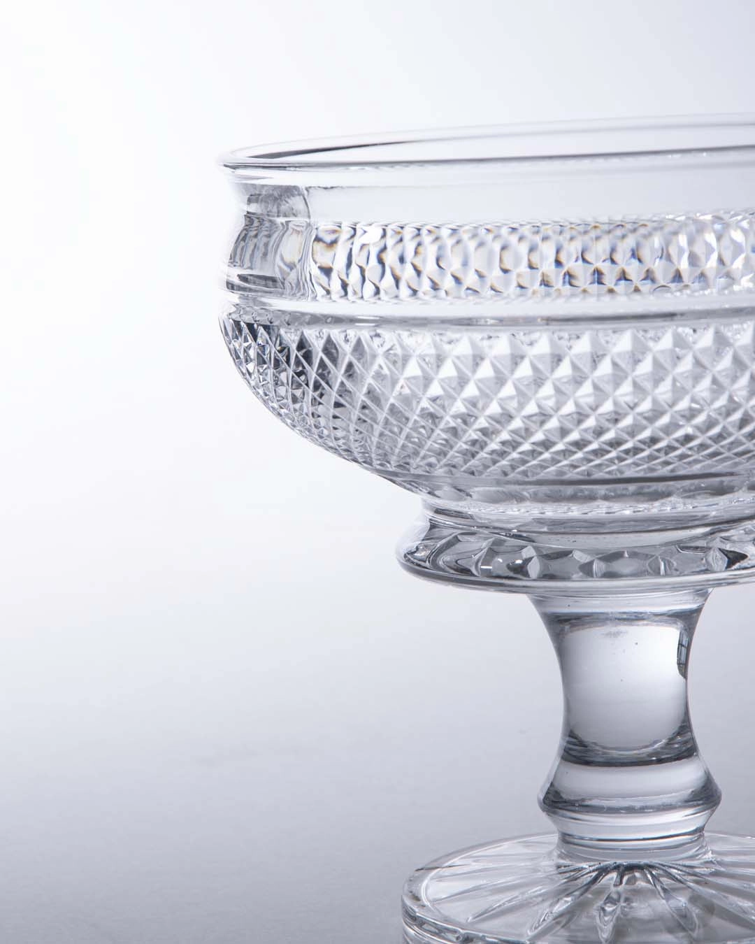 Footed Crystal Fruit Bowl - Small