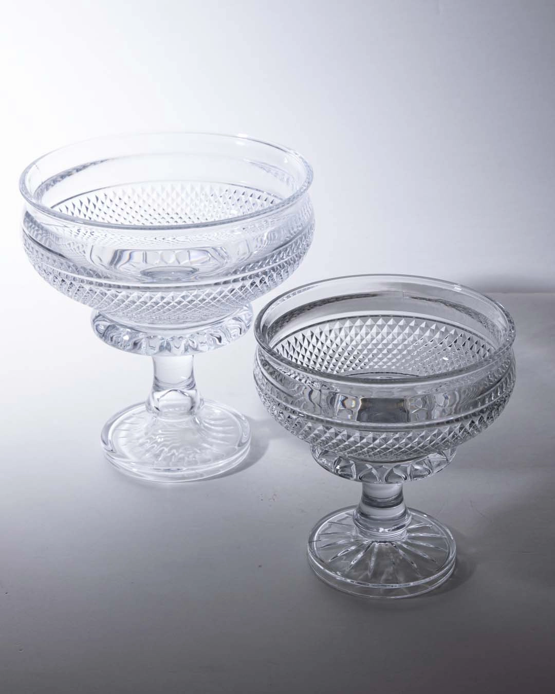Footed Crystal Fruit Bowl - Small