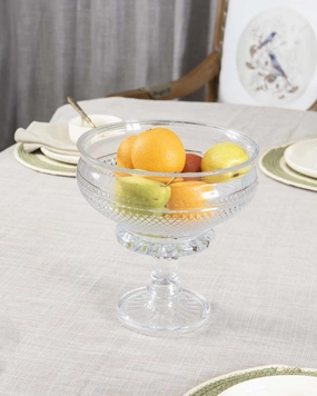 Footed Crystal Fruit Bowl - Smallmodern kitchen decor ,kitchen dinner set ,dinnerware 