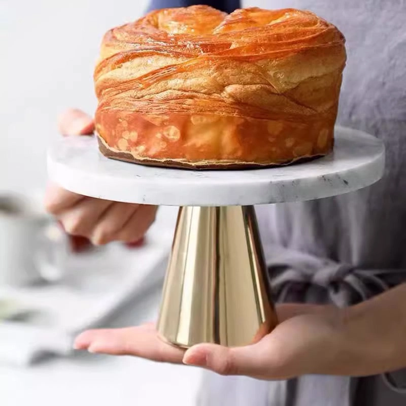 Footed Marble Cake Stand and Dome