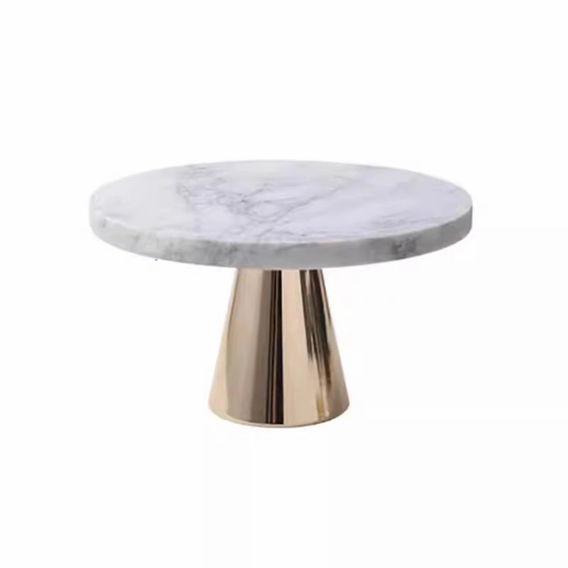 Footed Marble Cake Stand and Dome