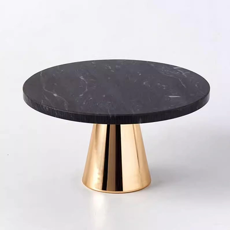 Footed Marble Cake Stand and Dome