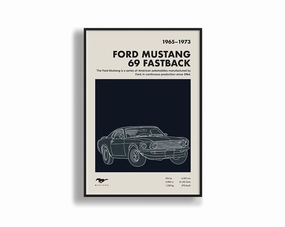 Ford Mustang 69 Fastback 01modern abstract painting decor