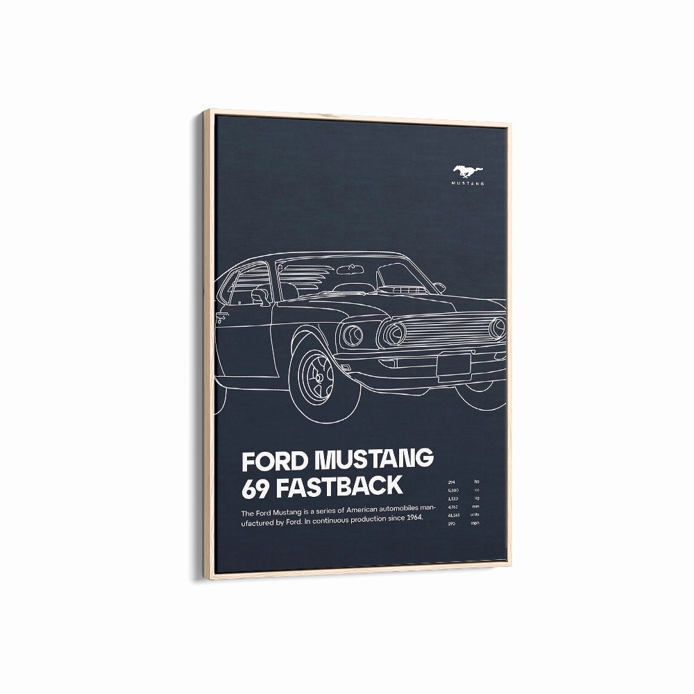 Ford Mustang 69 Fastback 02 Navy