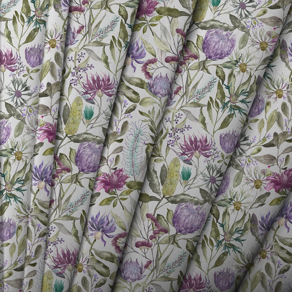 Fortazela Printed Cotton Made to Measure Roman Blinds Violet