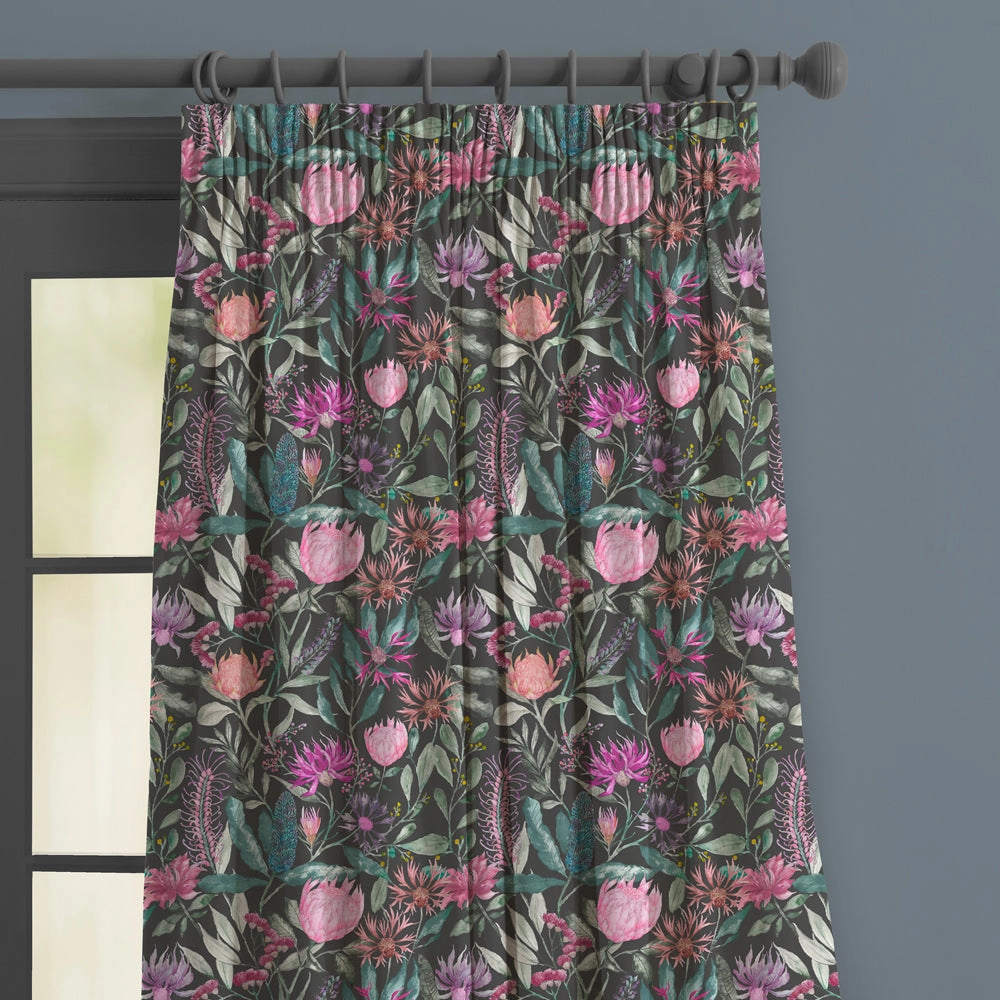 Fortazela Printed Made to Measure Curtains Onyx