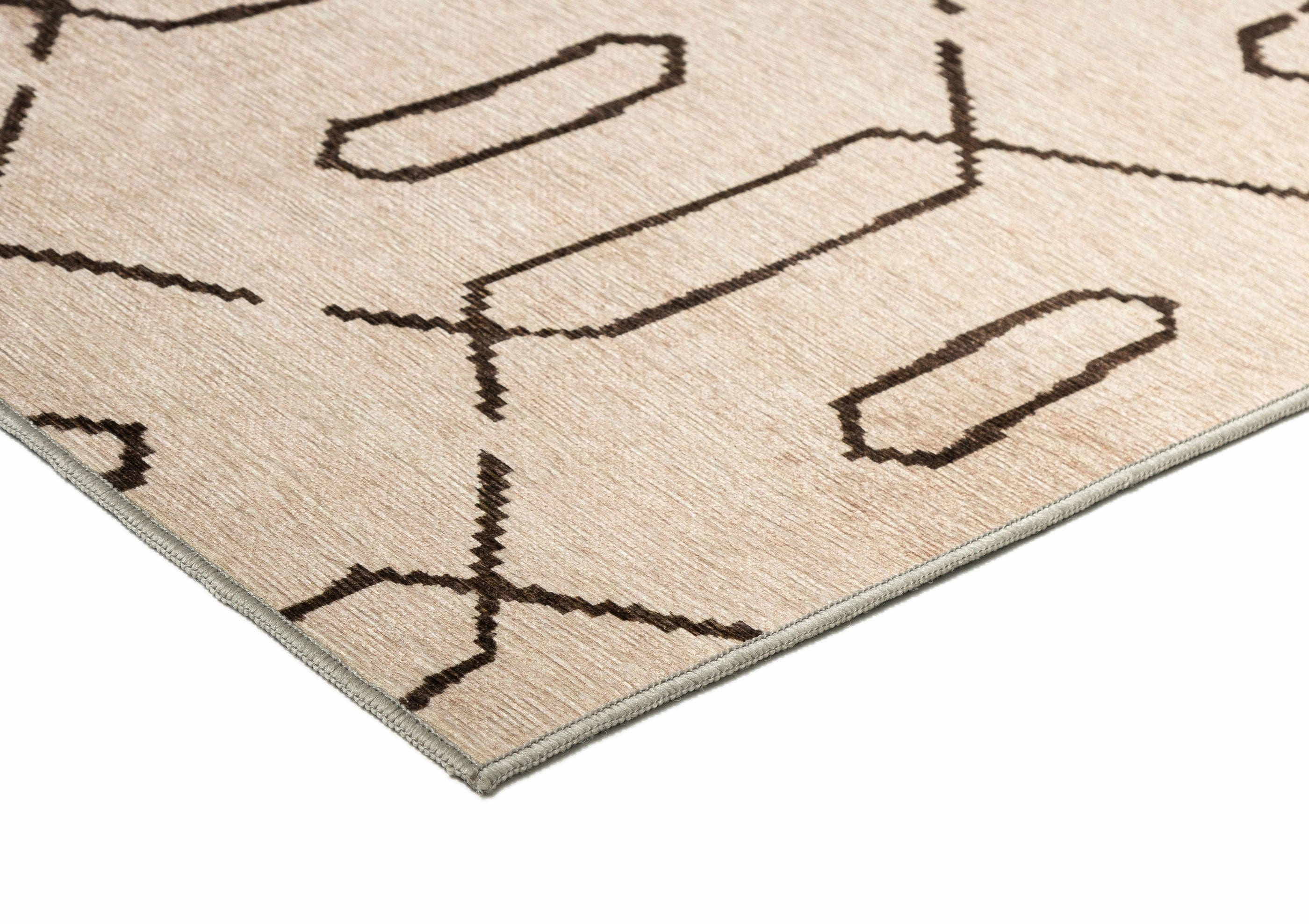 Fralyn Brown Beige Indoor Outdoor Washable Rug *NO RETURNS UNLESS FAULTY
