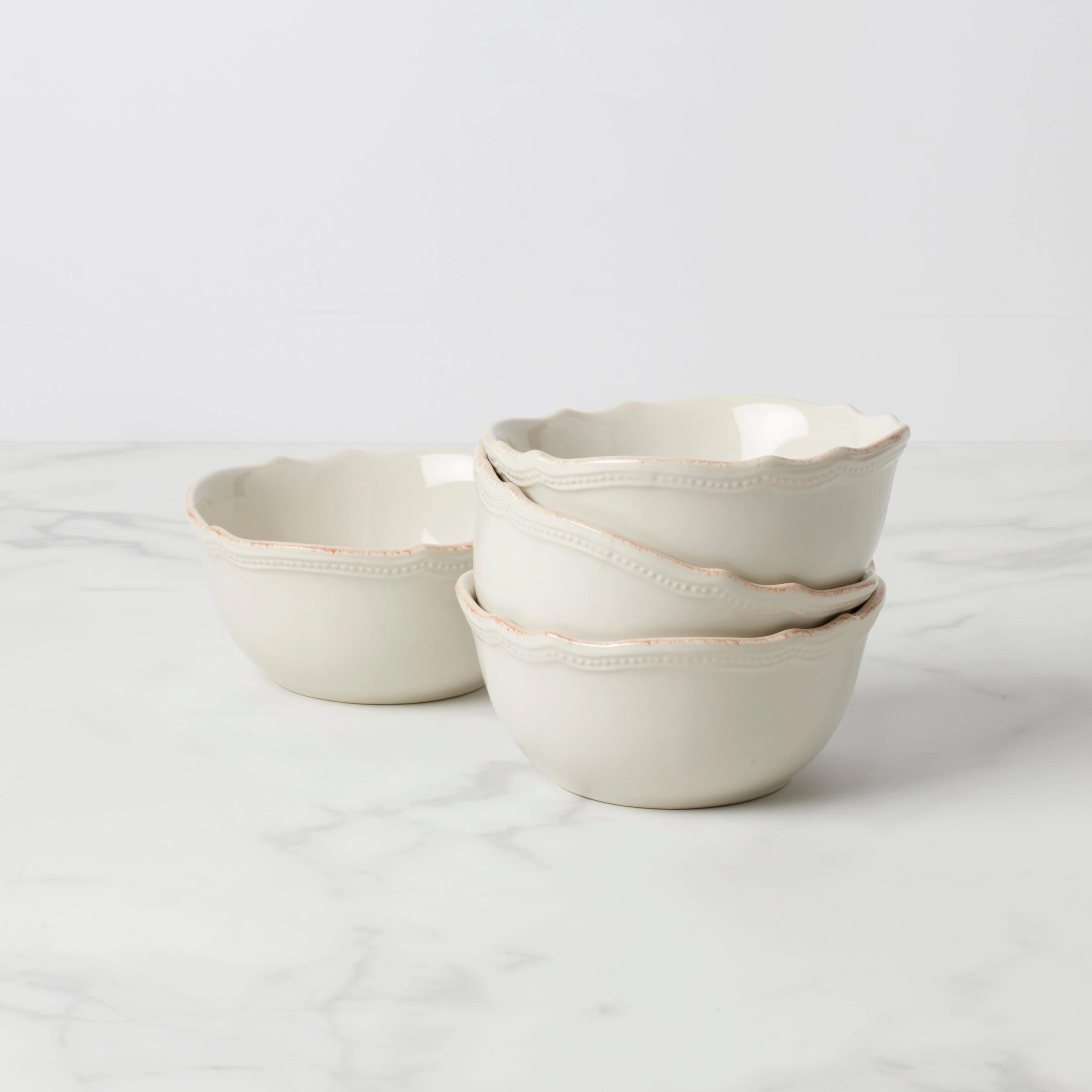 French Perle Bead All-Purpose Bowls - Set of 4modern kitchen decor ,kitchen dinner set ,dinnerware 