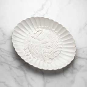 French Perle Carved Turkey Plattermultipurpose serving tray